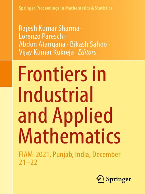 Title details for Frontiers in Industrial and Applied Mathematics by Rajesh Kumar Sharma - Available